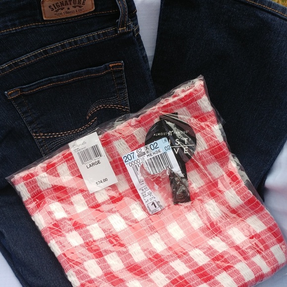 Cute Womens Straight Neck Plaid Blouse - Picture 6 of 7